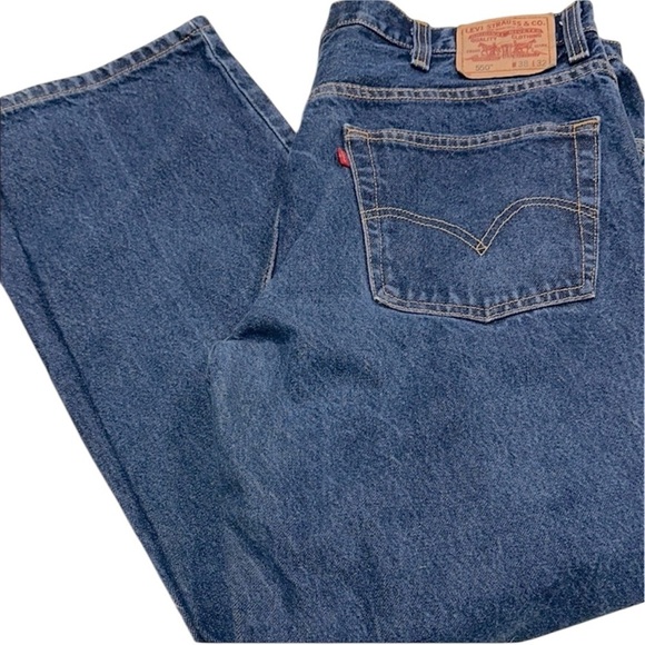 Levi's Blue Straight Jeans Classic Fit 38x32 - Picture 1 of 9
